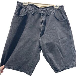 Vintage 90’s Wrangler Men's Dark Black Denim Jean Shorts Jort style